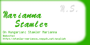 marianna stamler business card